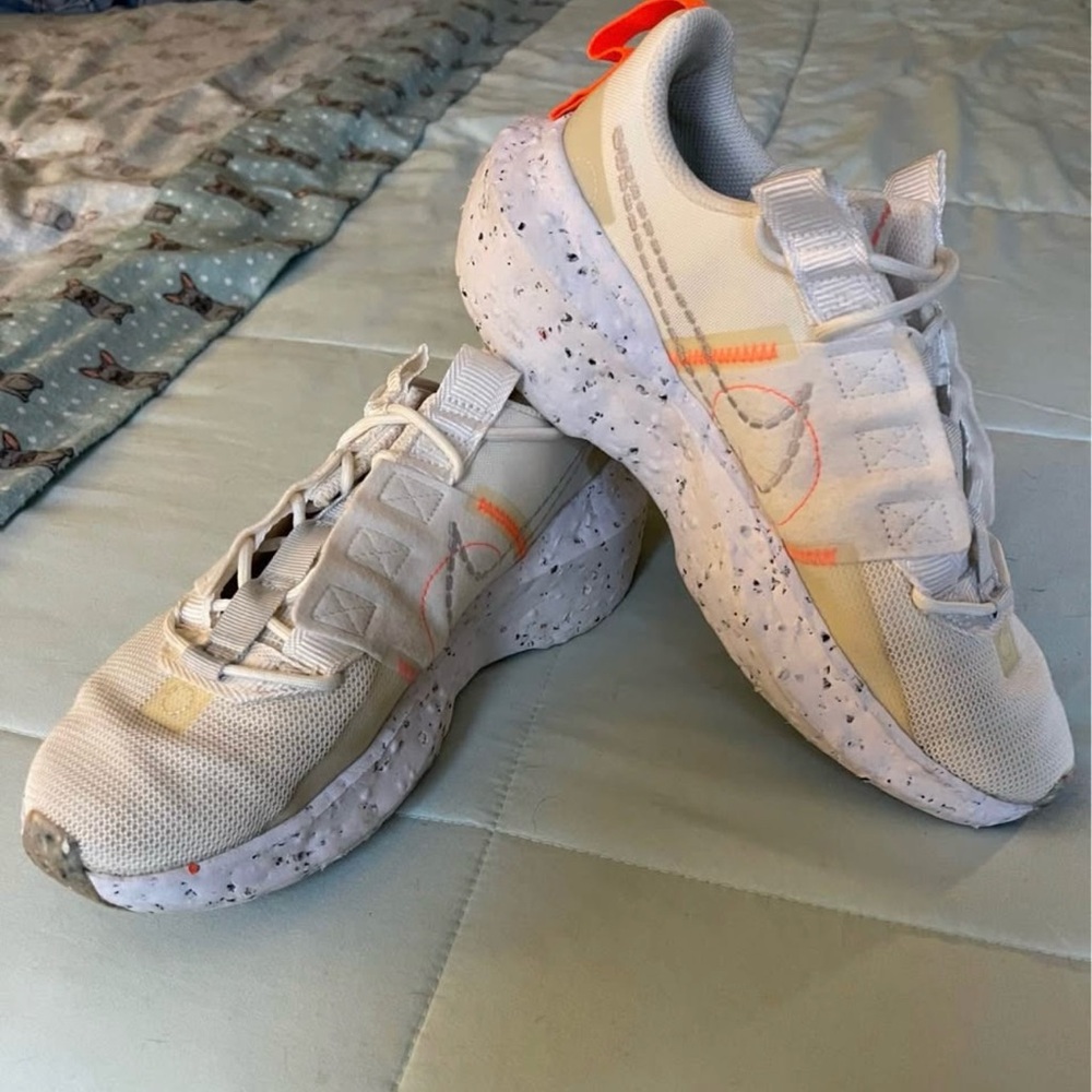 Nike White and Orange Sneakers